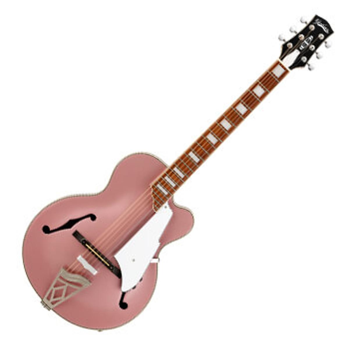 VOX VGA 5TPS Giulietta Archtop Acoustic Guitar Pearl Rose w/ Pickup &amp; Gigbag