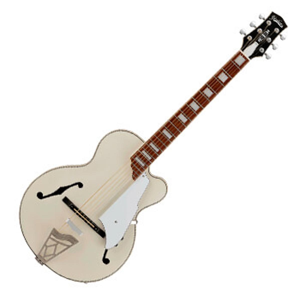 VOX VGA 5TPS Giulietta Archtop Acoustic Guitar Pearl White w/ Pickup &amp; Gigbag
