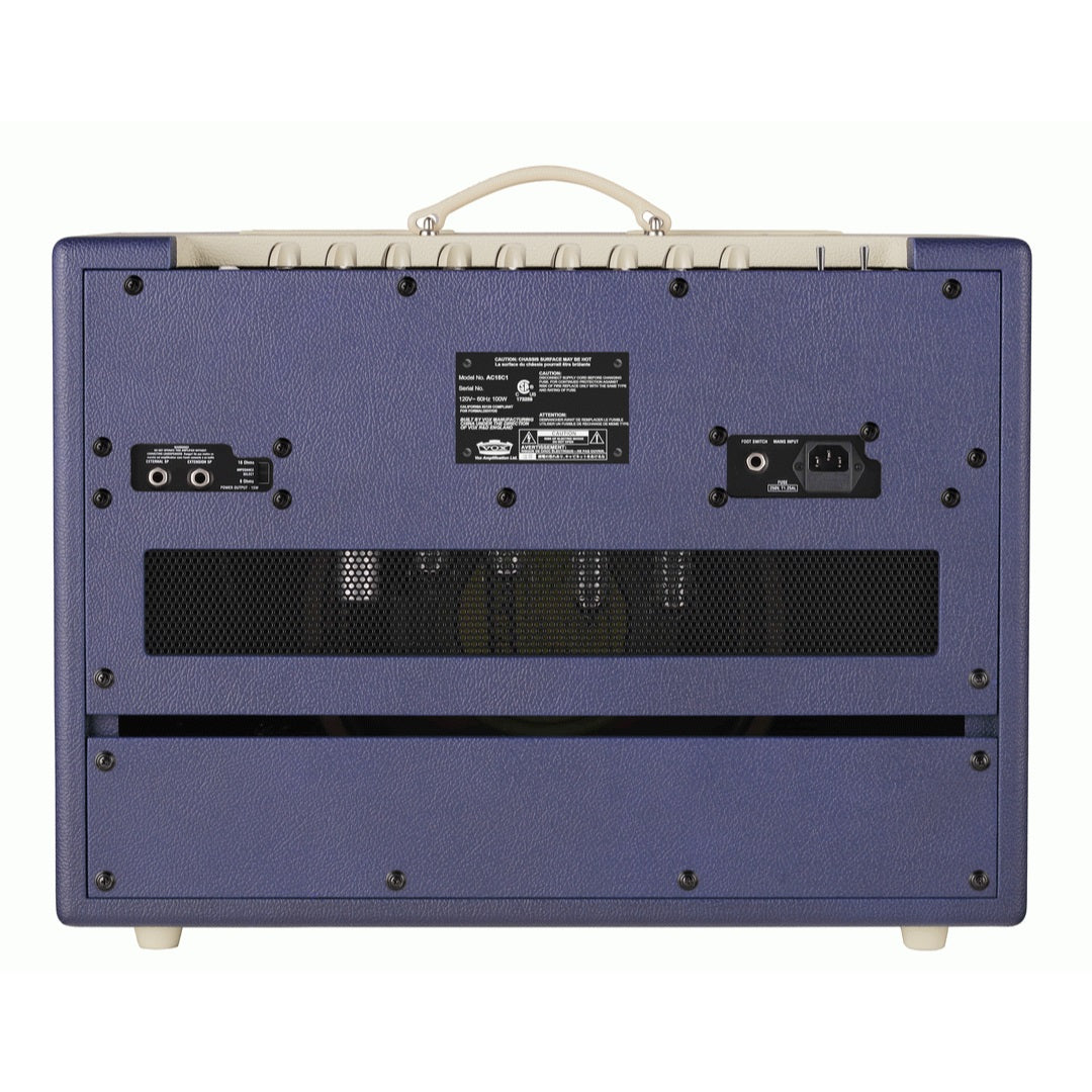 VOX AC15 Custom TTBC Guitar Amplifier 15W 1x12 Valve Amp Combo - AC15C1 - Limited Edition Two Tone Blue & Cream