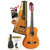 Valencia VC102 1/2 Size Classical Guitar Nylon String Natural Package w/ Bag & Clip On Tuner