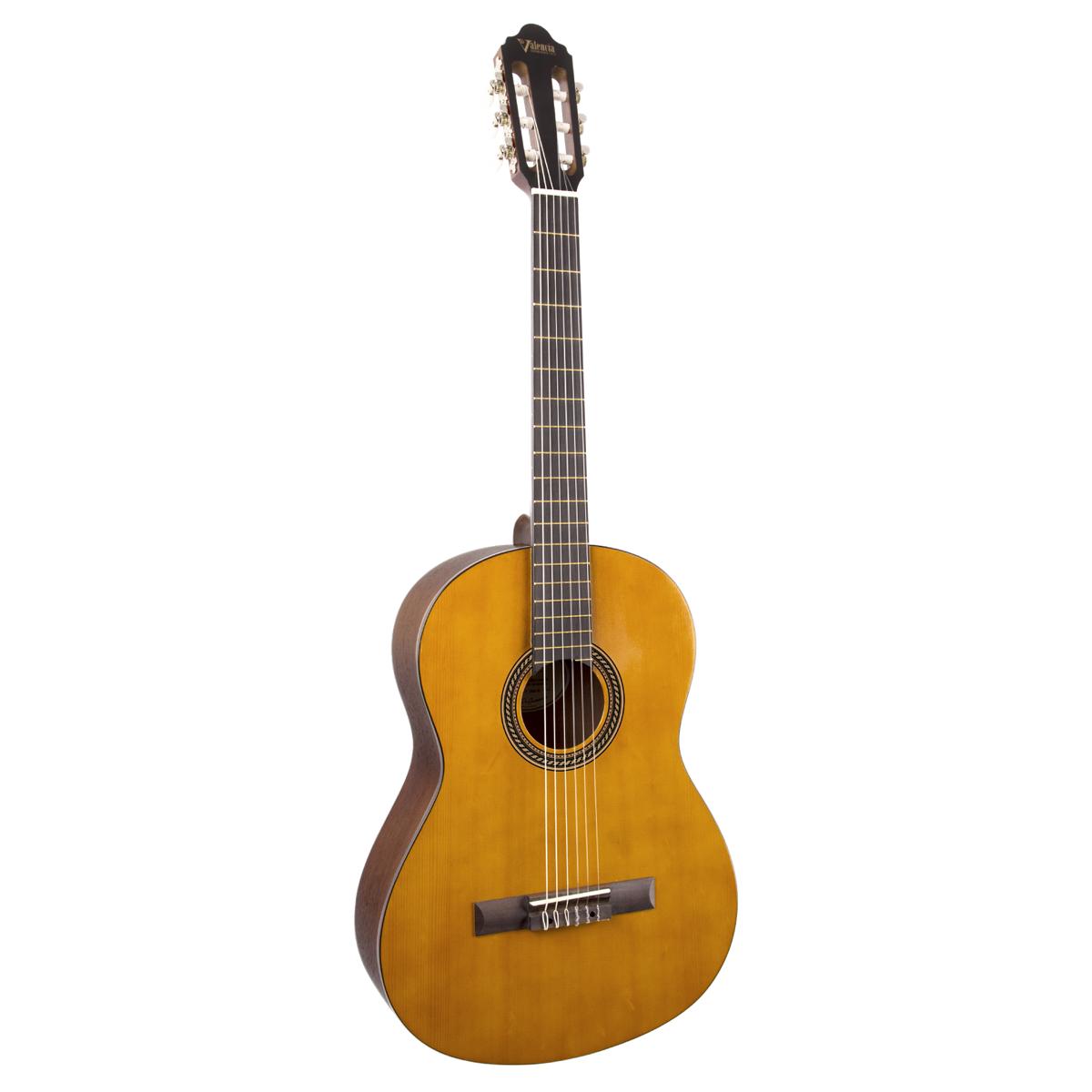 Valencia VC204H 4/4 Size Hybrid Classical Guitar Nylon String Antique Natural