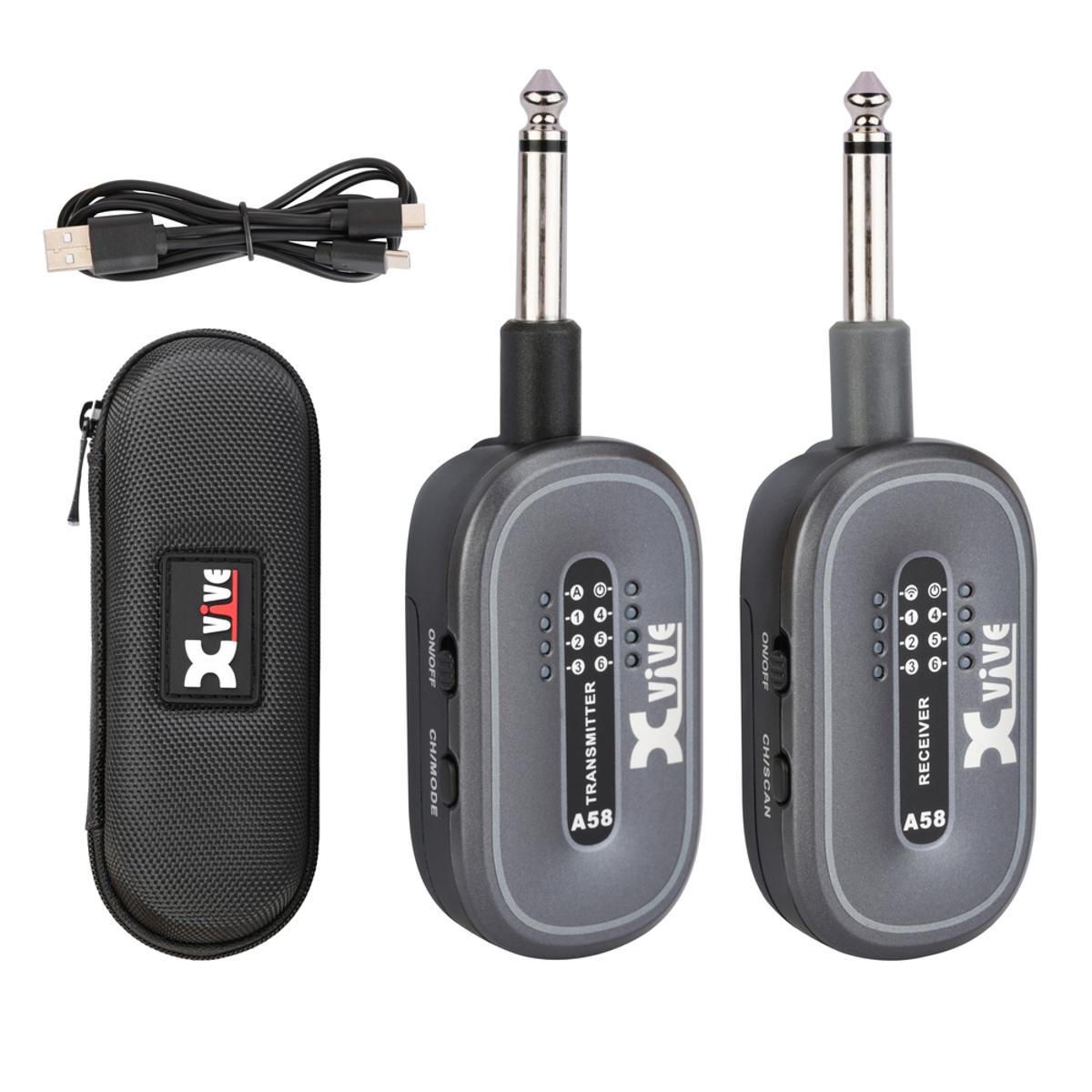 XVIVE A58 Guitar Wireless System 5.8Ghz - Black