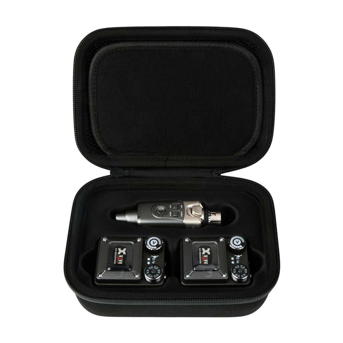 XVIVE CU4R2 Hard Travel Case for U4 2 Receiver In-Ear Monitor Wireless System