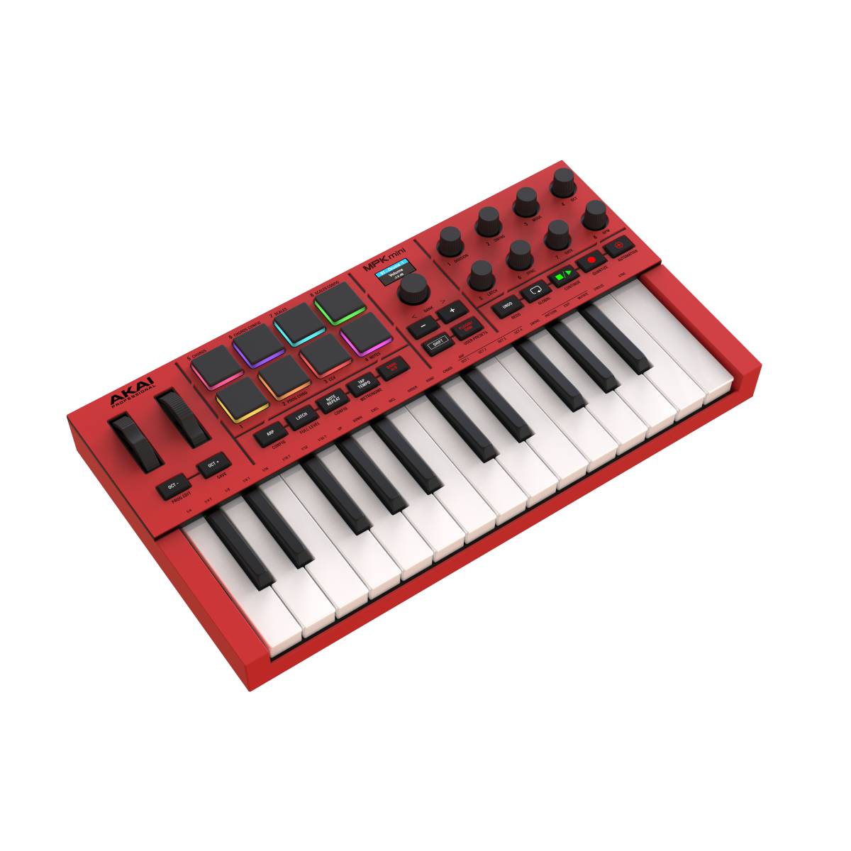 Akai Pro MPK Mini IV Portable USB Keyboard Controller - Red