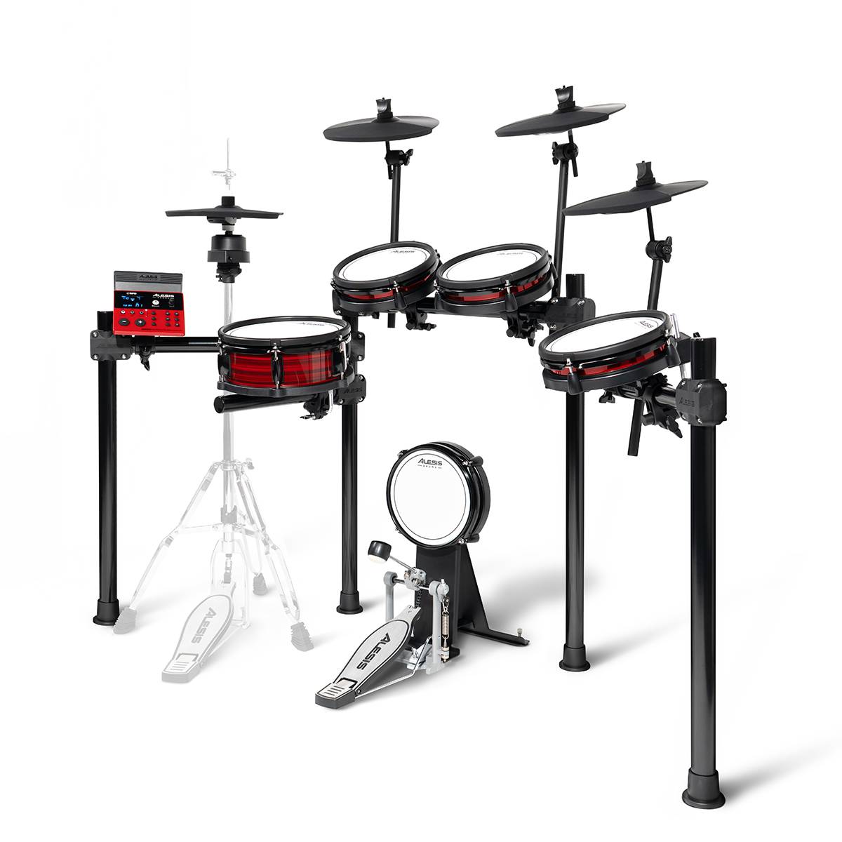 Alesis Nitro Ultimate Kit 9-Piece Professional Electronic Drum Kit w/ Stand-Mounted Hi-Hat & Bluetooth