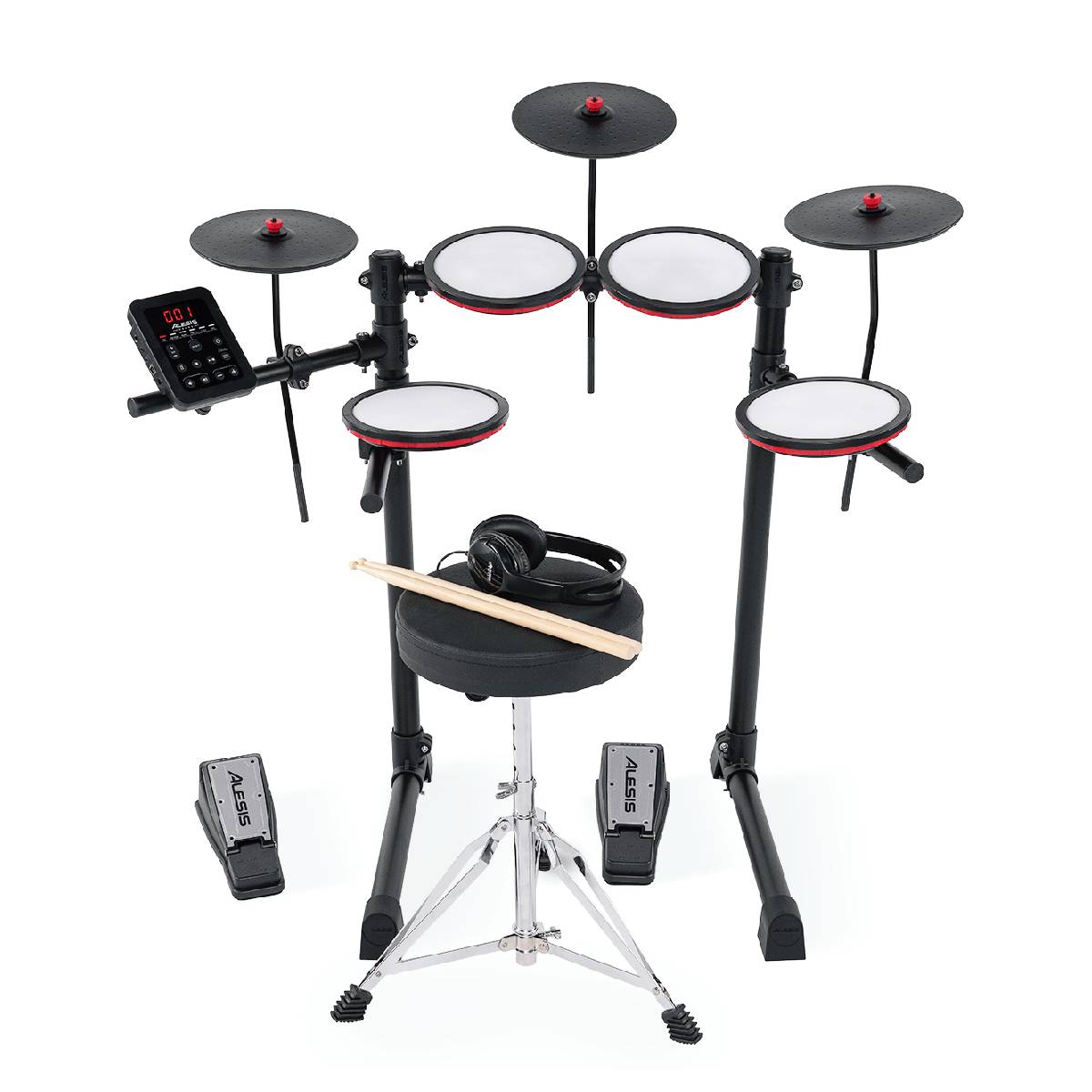 Alesis Turbo Max Electronic Drum Kit 7-Piece w/ Mesh Heads &amp; Bluetooth