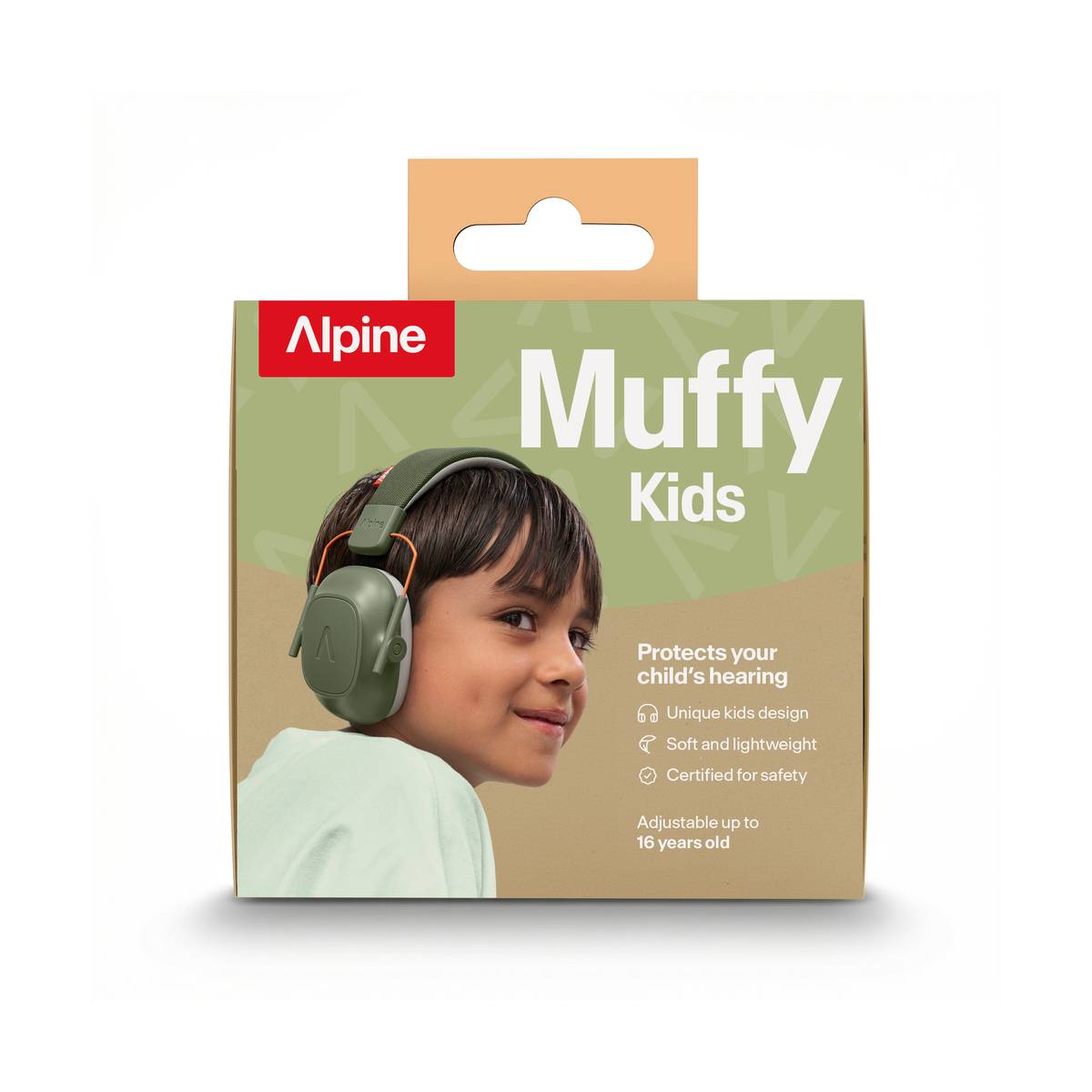 Alpine Muffy Kids Earmuffs Hearing Protection - Green