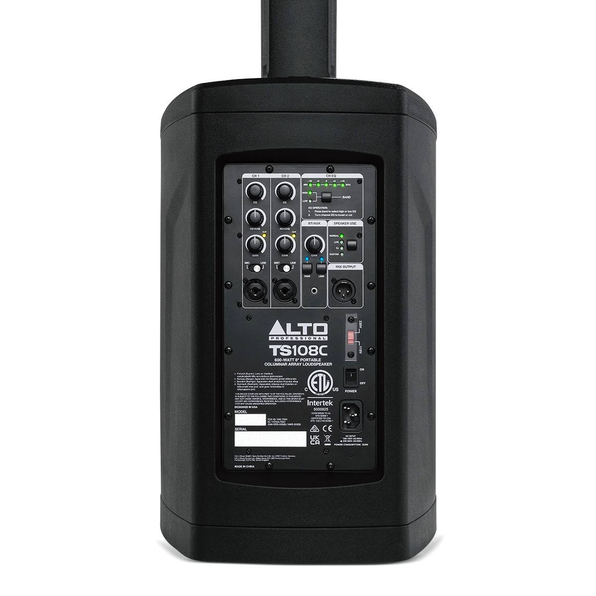 Alto Professional TS108C - Portable Column Array PA Speaker w/ DSP & Bluetooth