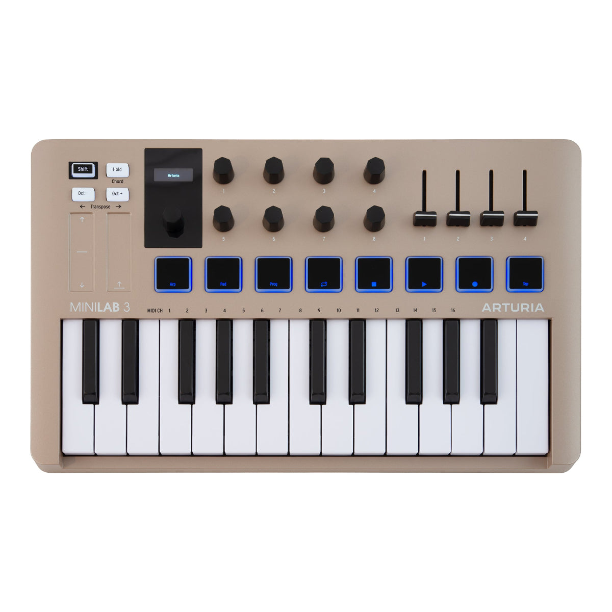 Arturia MiniLab MK3 MIDI Keyboard 25 Key - Champagne Limited Edition