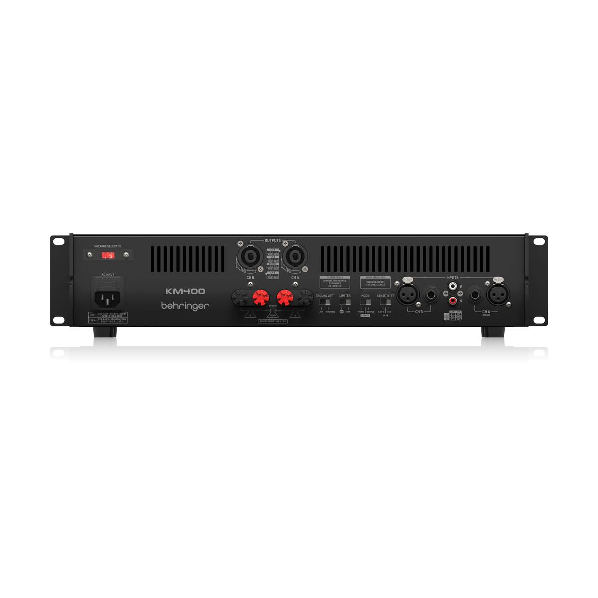 Behringer KM400 Professional Power Amplifier Stereo 400w w/ ATR Technology