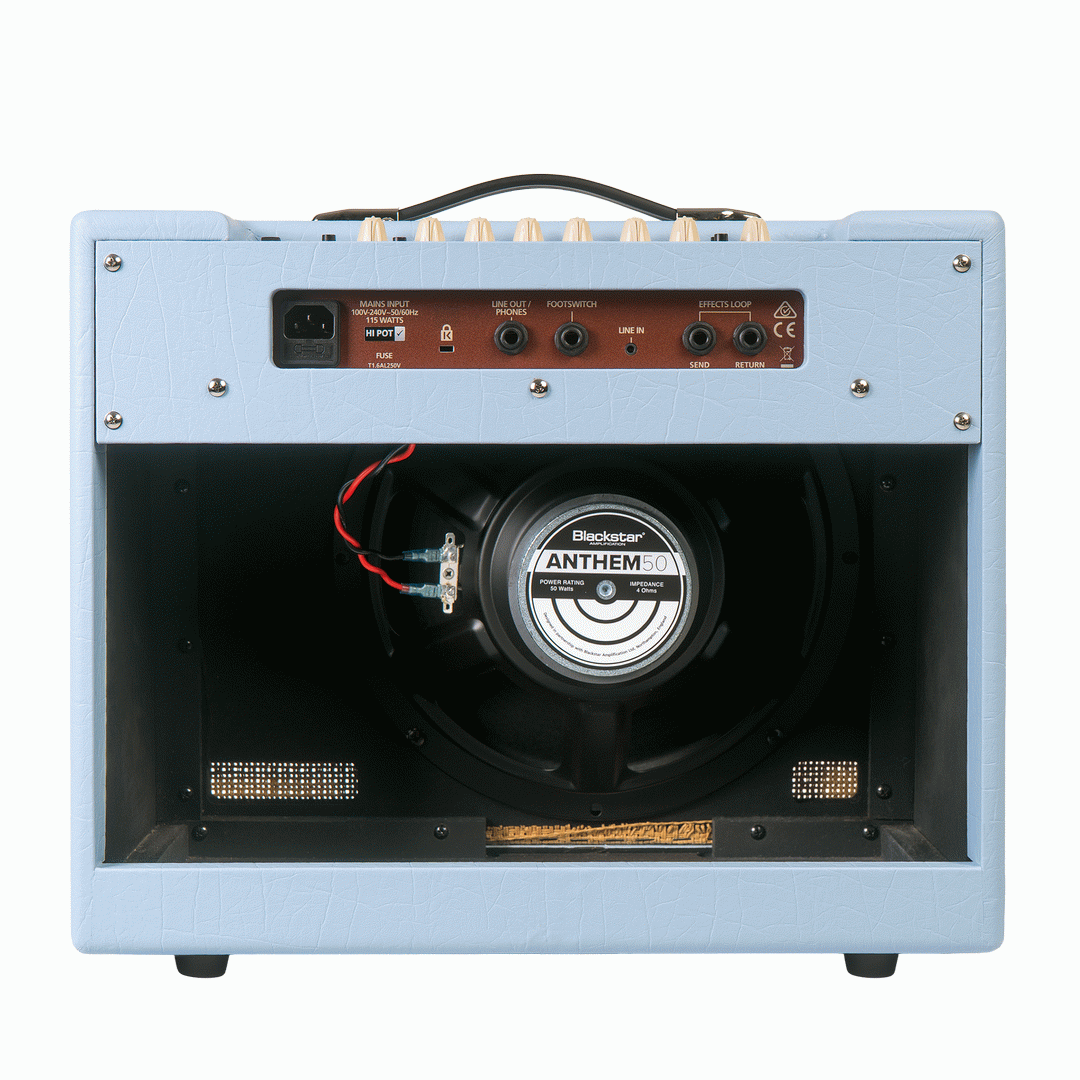 Blackstar Debut 50R Guitar Amplifier 50w Combo Amp - Baby Blue Union Jack