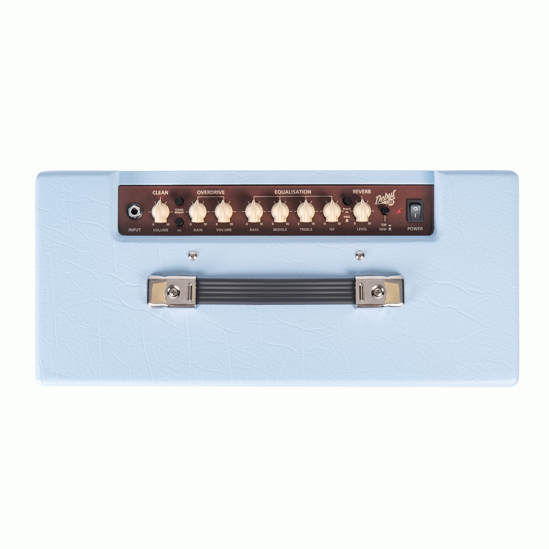 Blackstar Debut 50R Guitar Amplifier 50w Combo Amp - Baby Blue Union Jack