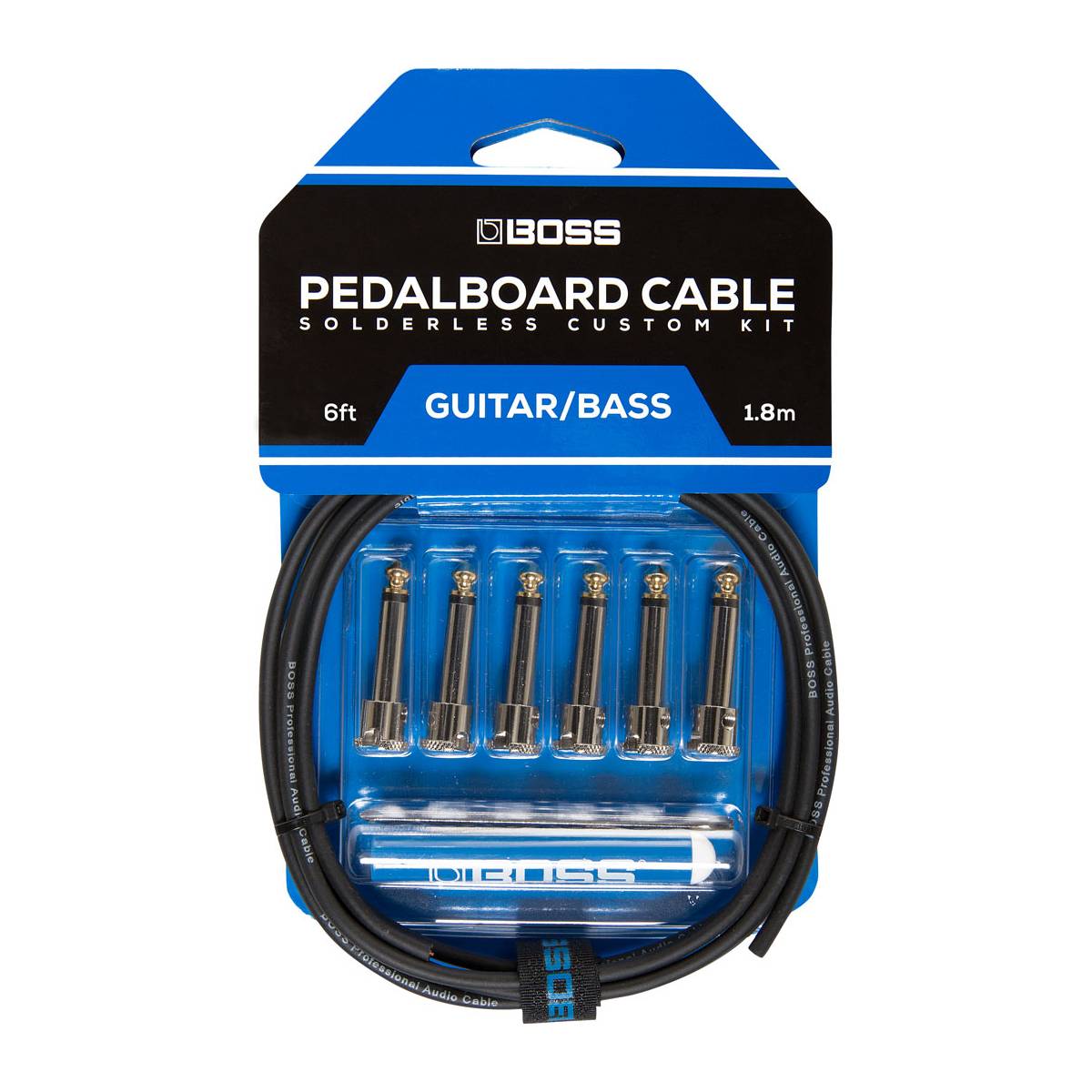 Boss BCK-6 Solderless Pedalboard Cable Kit 2m (6ft) Lead w/ 6 Connectors