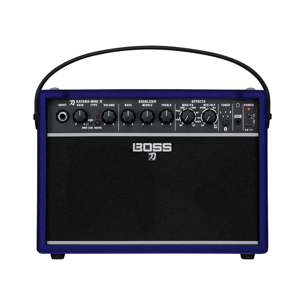 Boss KATANA-MINI X Guitar Amplifier 10w Battery Powered Amp - Blue Limited Edition