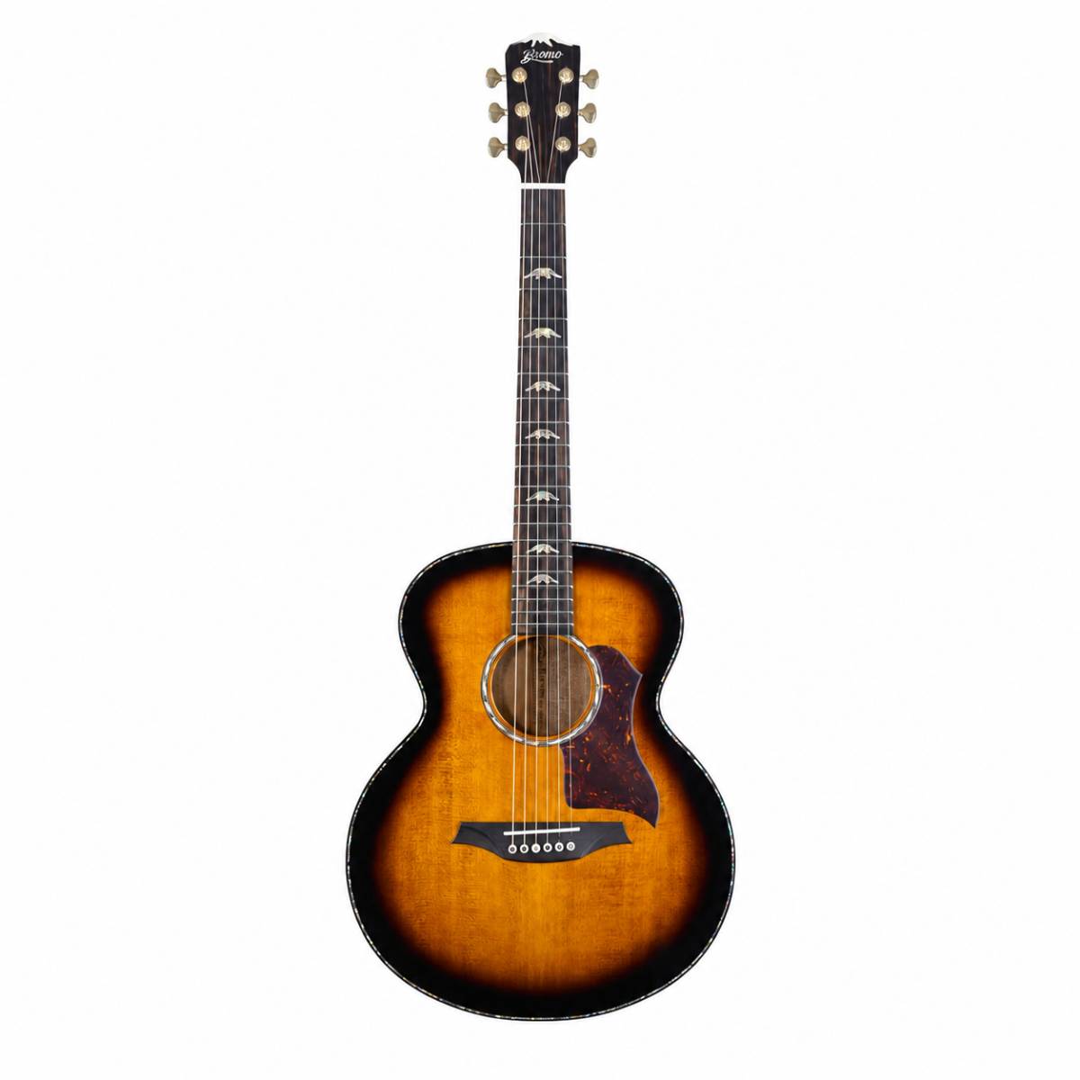 Bromo BAN8EVS Denali Series Mini Jumbo Acoustic Guitar Vintage Sunburst w/ Solid Spruce Top & Pickup