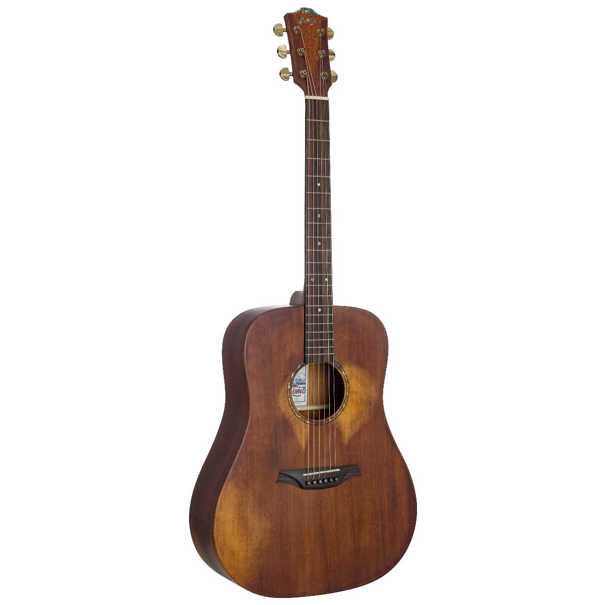 Bromo BAR1H Rocky Mountain Series Dreadnought Acoustic Guitar w/ All Solid Wood - Histroic Finish