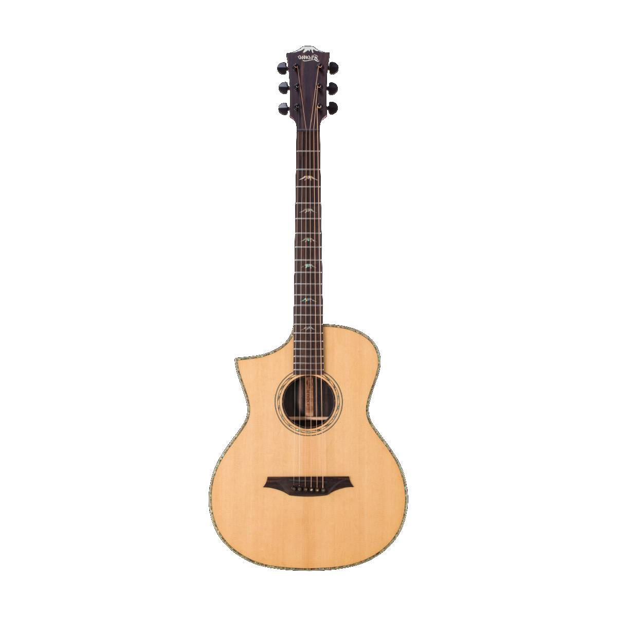 Bromo BAR5CE Rocky Mountain Series Concert Acoustic Guitar Left Handed w/ All Solid Wood & Pickup