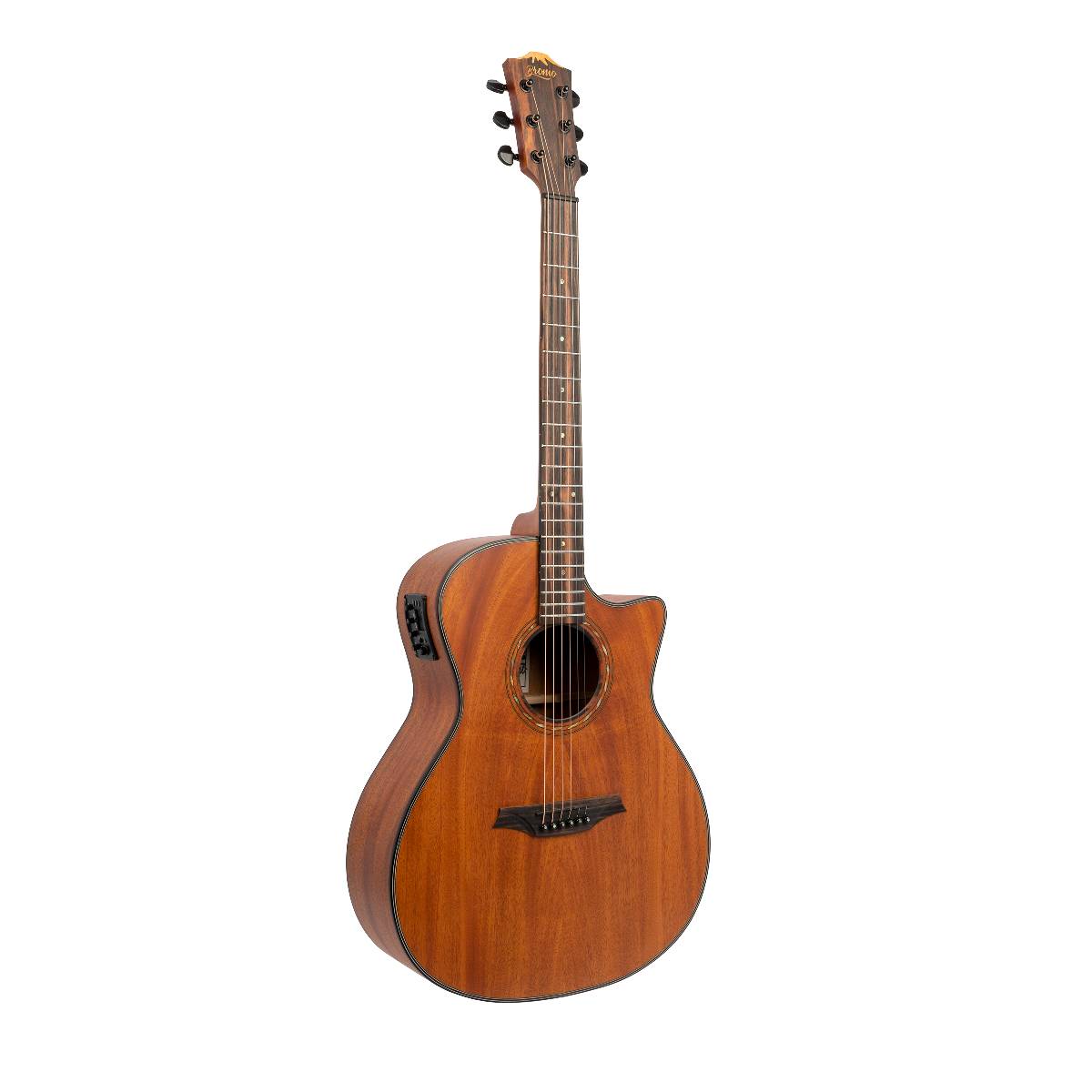 Bromo BAT2MCE Tahoma Series Grand Auditorium Acoustic Guitar w/ Solid Mahogany Top & Pickup & Cutaway