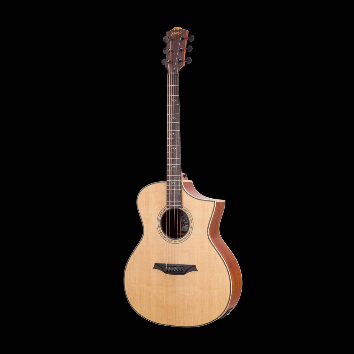 Bromo BAT4CE Tahoma Series Hillside Auditorium Acoustic Guitar w/ Solid Spruce Top & Pickup & Cutaway