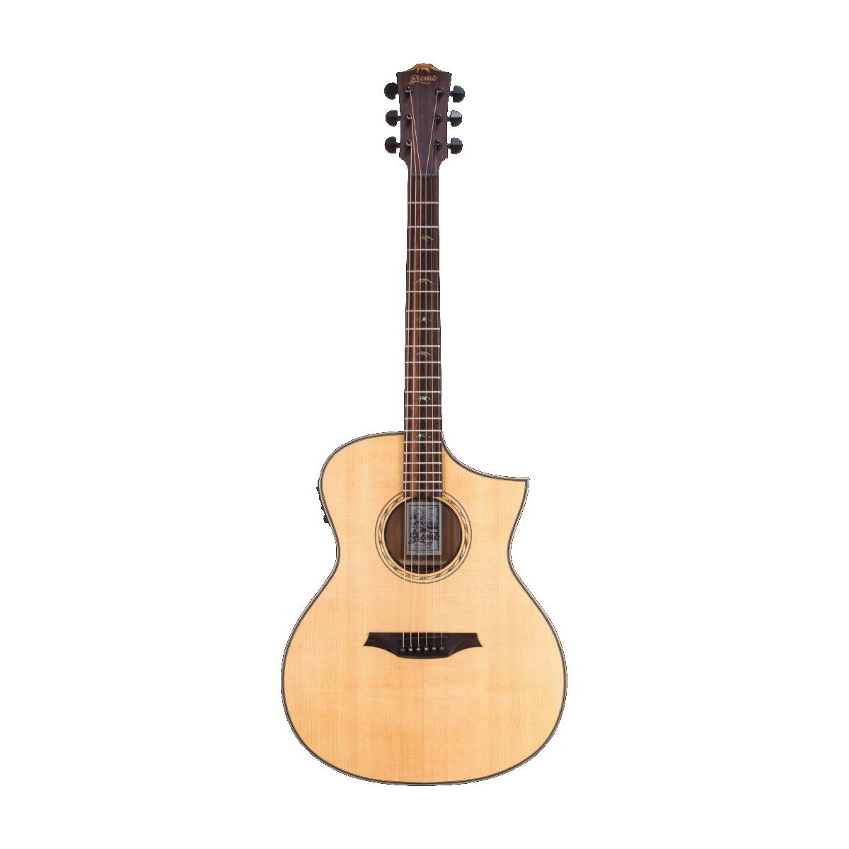 Bromo BAT4CE Tahoma Series Hillside Auditorium Acoustic Guitar w/ Solid Spruce Top & Pickup & Cutaway