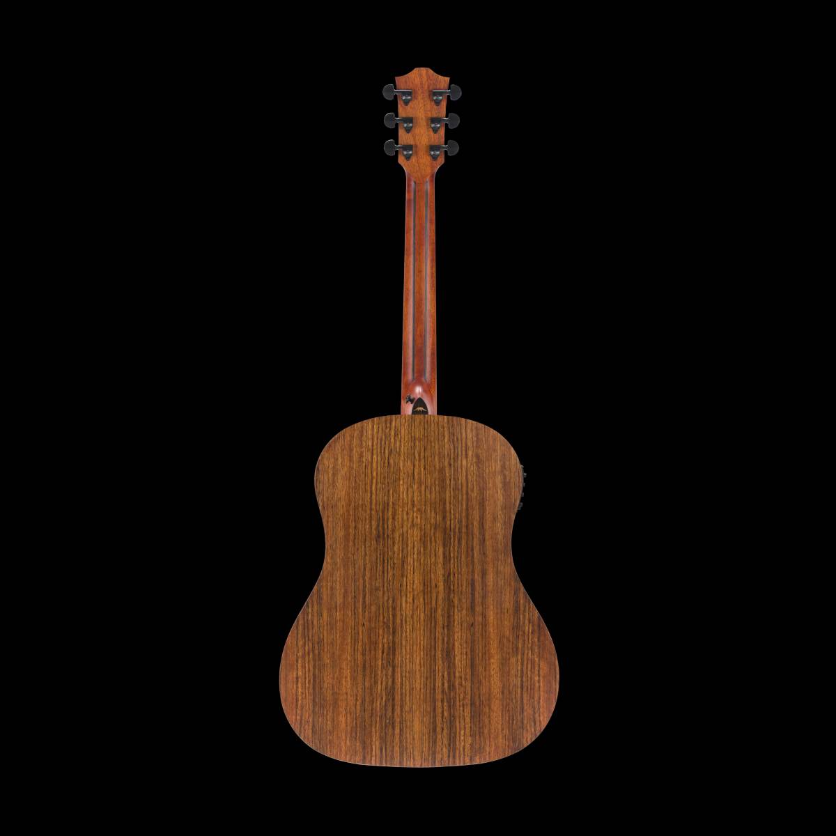 Bromo BAT9MEBK Tohoma Series Round Shoulder Dreadnought Acoustic Guitar Black w/ Solid Mahogany Top & Pickup