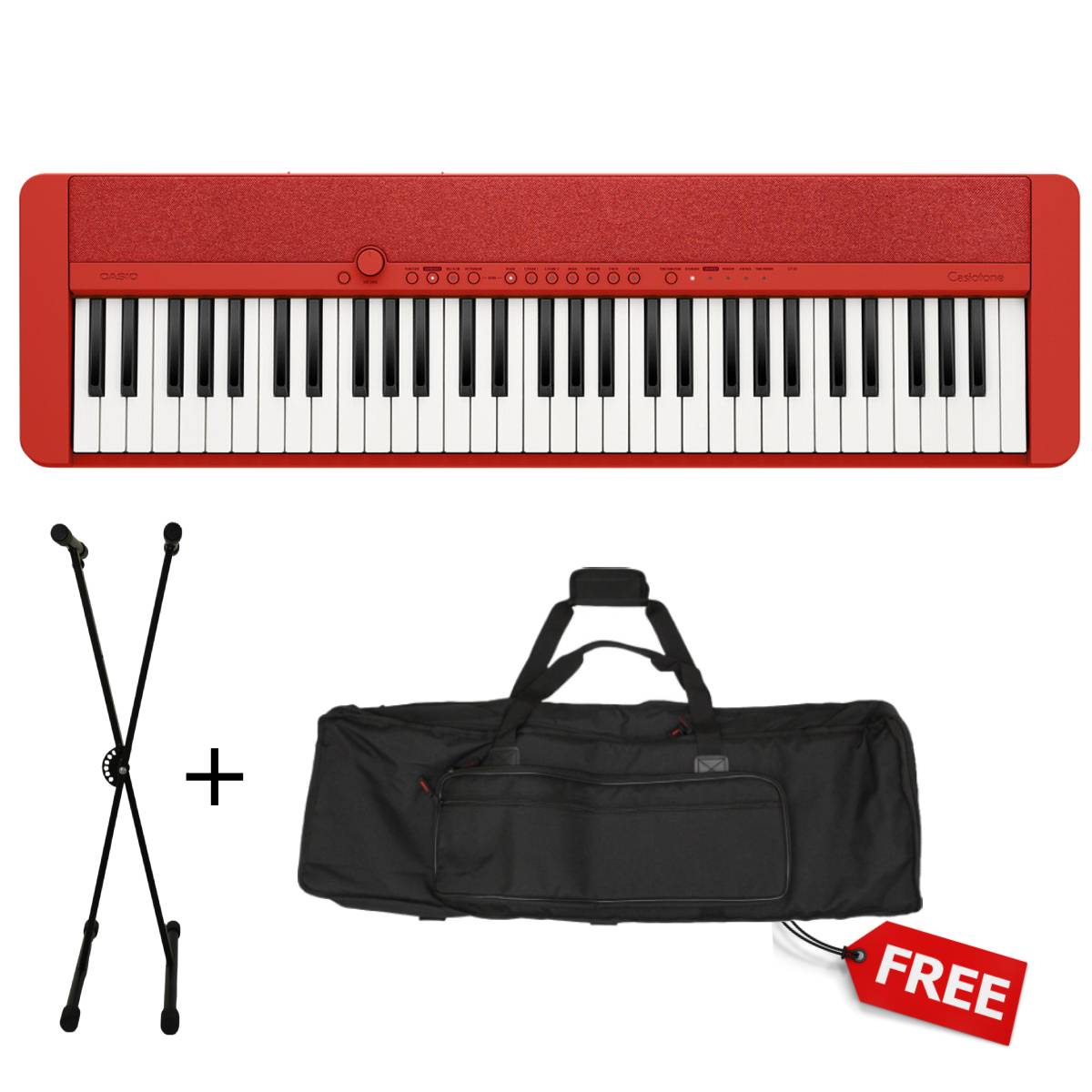 Casio CT-S1 Casiotone Digital Keyboard Red 61-Key
