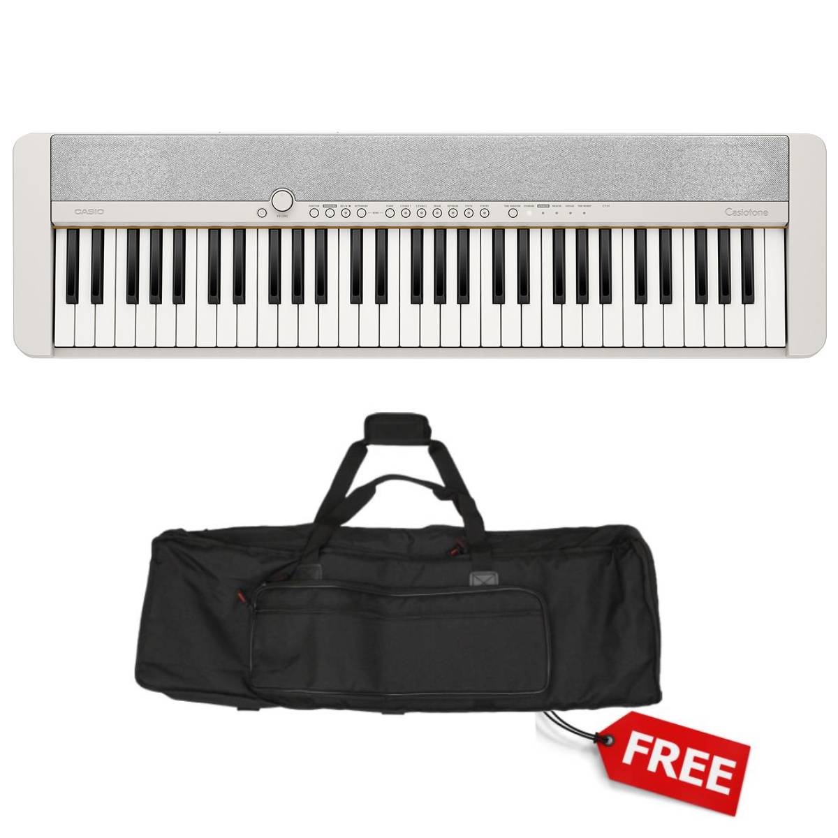Casio CT-S1 Casiotone Digital Keyboard White 61-Key