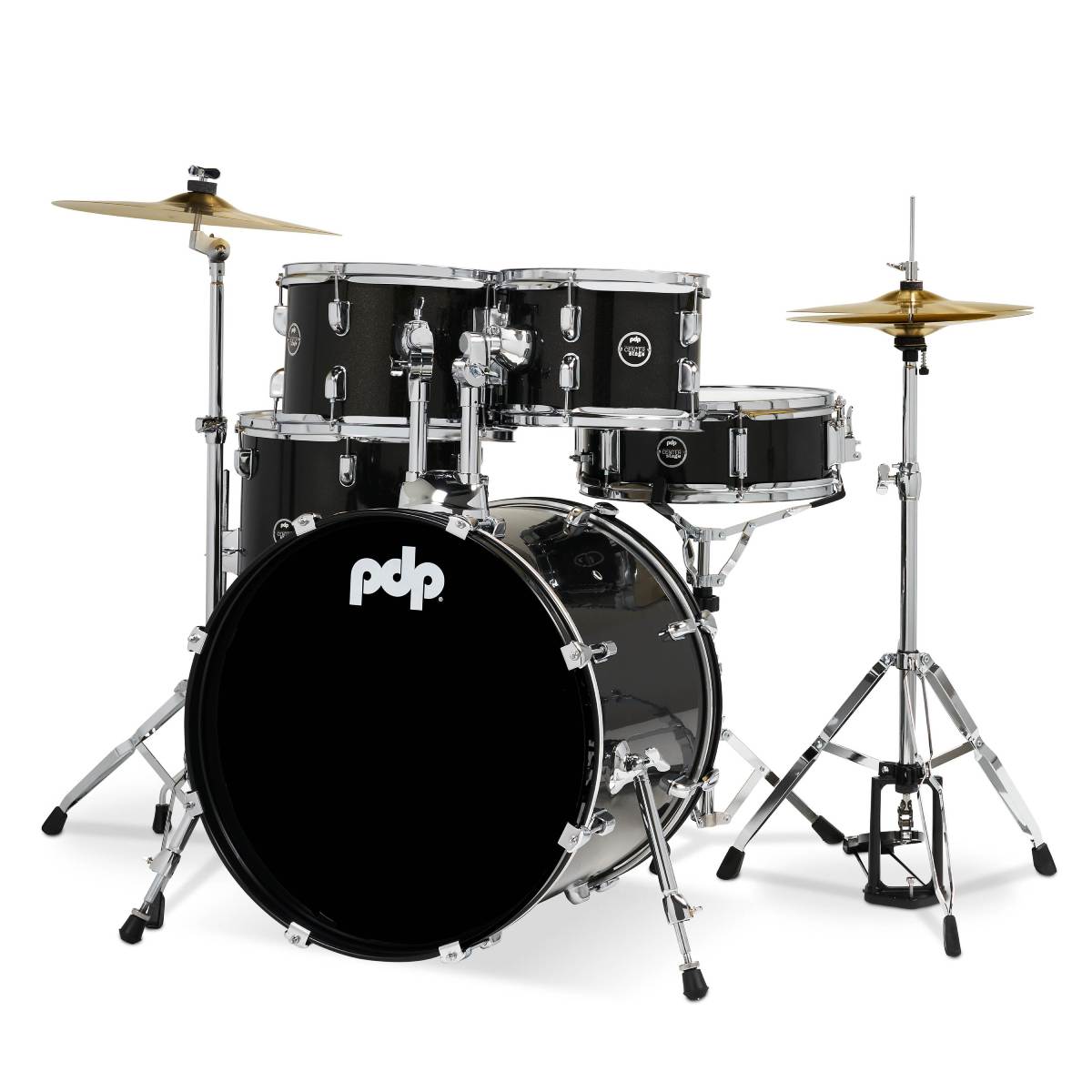 PDP DRUMS CENTREstage Drum Set 5-Piece Kit IridesPDP DRUMS CENt Black w/ 20inch Kick - Includes Hardware, Cymbals & Throne