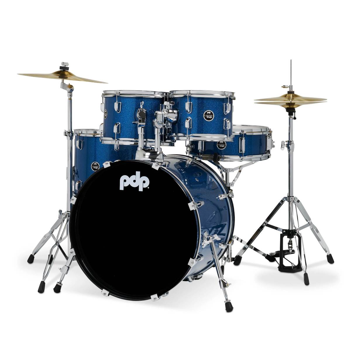 PDP DRUMS CENTREstage Drum Set 5-Piece Kit Royal Blue w/ 20inch Kick - Includes Hardware, Cymbals & Throne