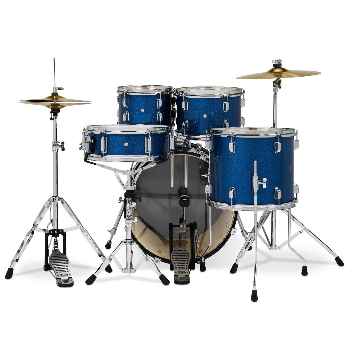 PDP DRUMS CENTREstage Drum Set 5-Piece Kit Royal Blue w/ 20inch Kick - Includes Hardware, Cymbals & Throne