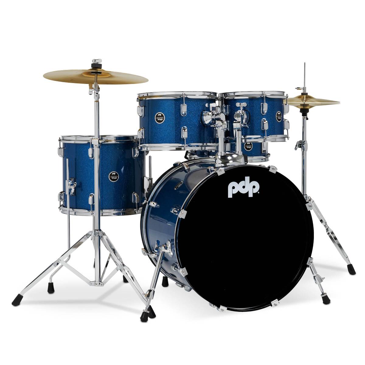 PDP DRUMS CENTREstage Drum Set 5-Piece Kit Royal Blue w/ 20inch Kick - Includes Hardware, Cymbals & Throne