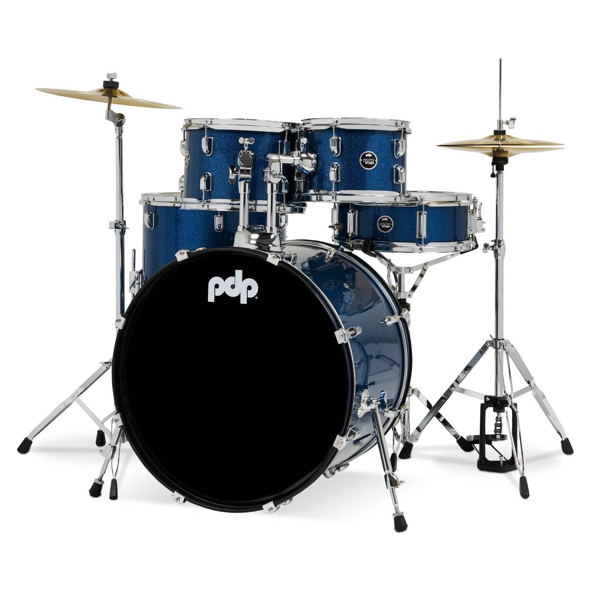 PDP DRUMS CENTREstage Drum Set 5-Piece Kit Royal Blue w/ 22inch Kick - Includes Hardware, Cymbals & Throne