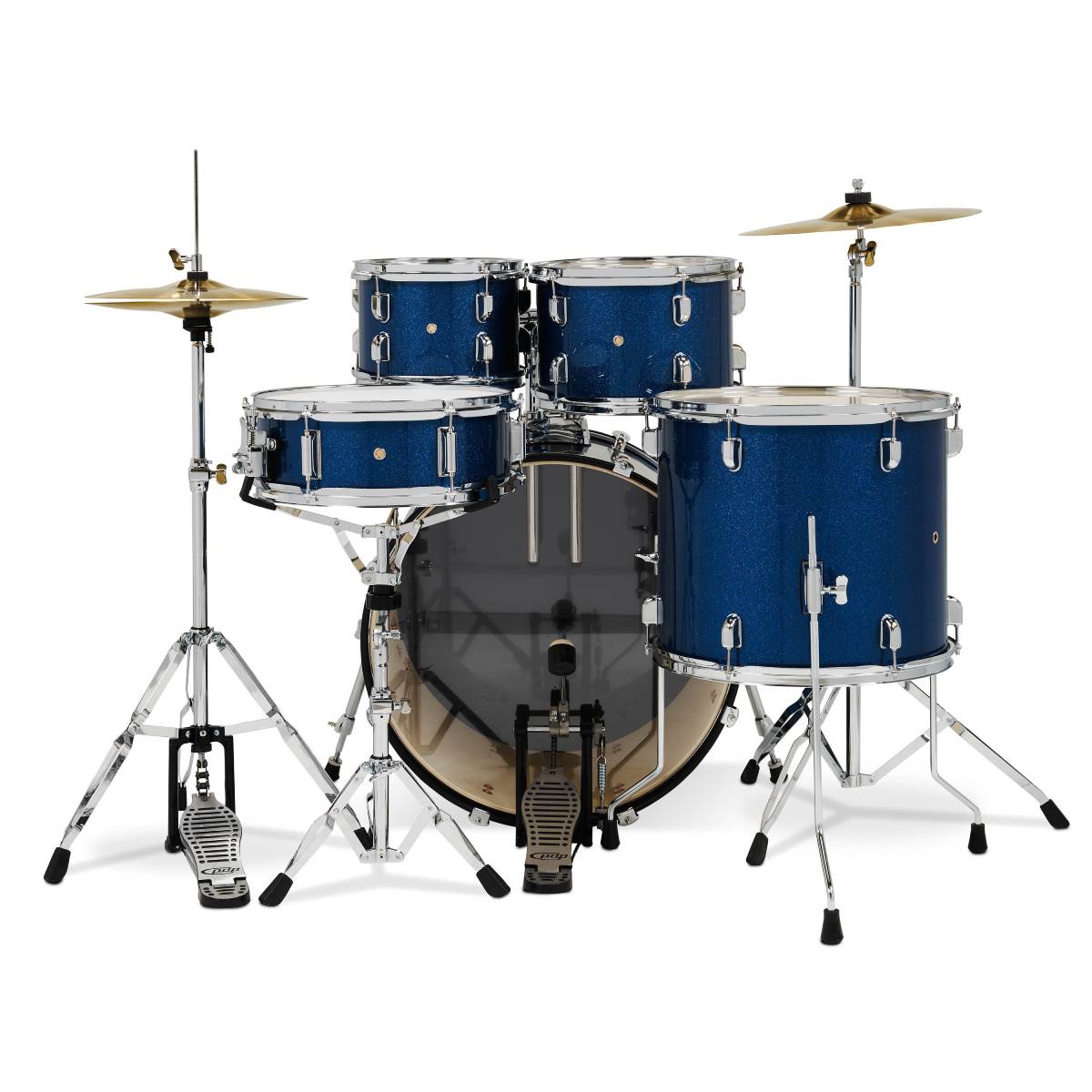 PDP DRUMS CENTREstage Drum Set 5-Piece Kit Royal Blue w/ 22inch Kick - Includes Hardware, Cymbals & Throne