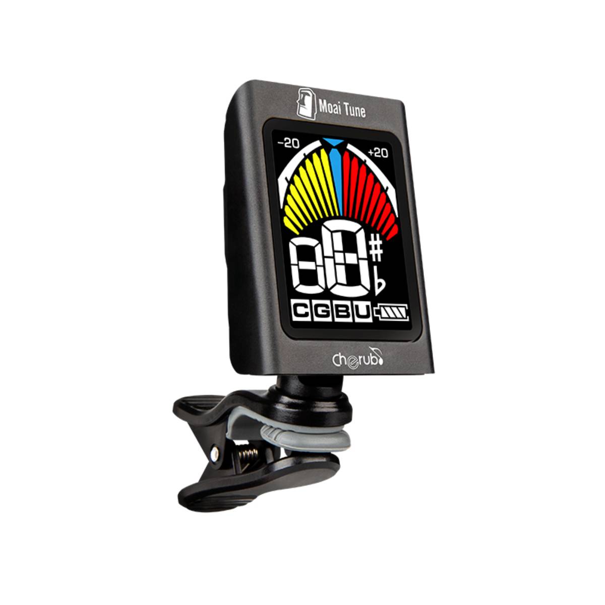 Cherub WST-680 Auto Chromatic Guitar Tuner Clip-On w/ Rechargeable Battery