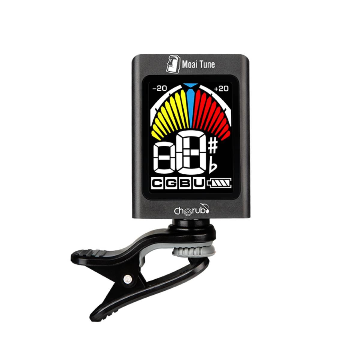 Cherub WST-680 Auto Chromatic Guitar Tuner Clip-On w/ Rechargeable Battery