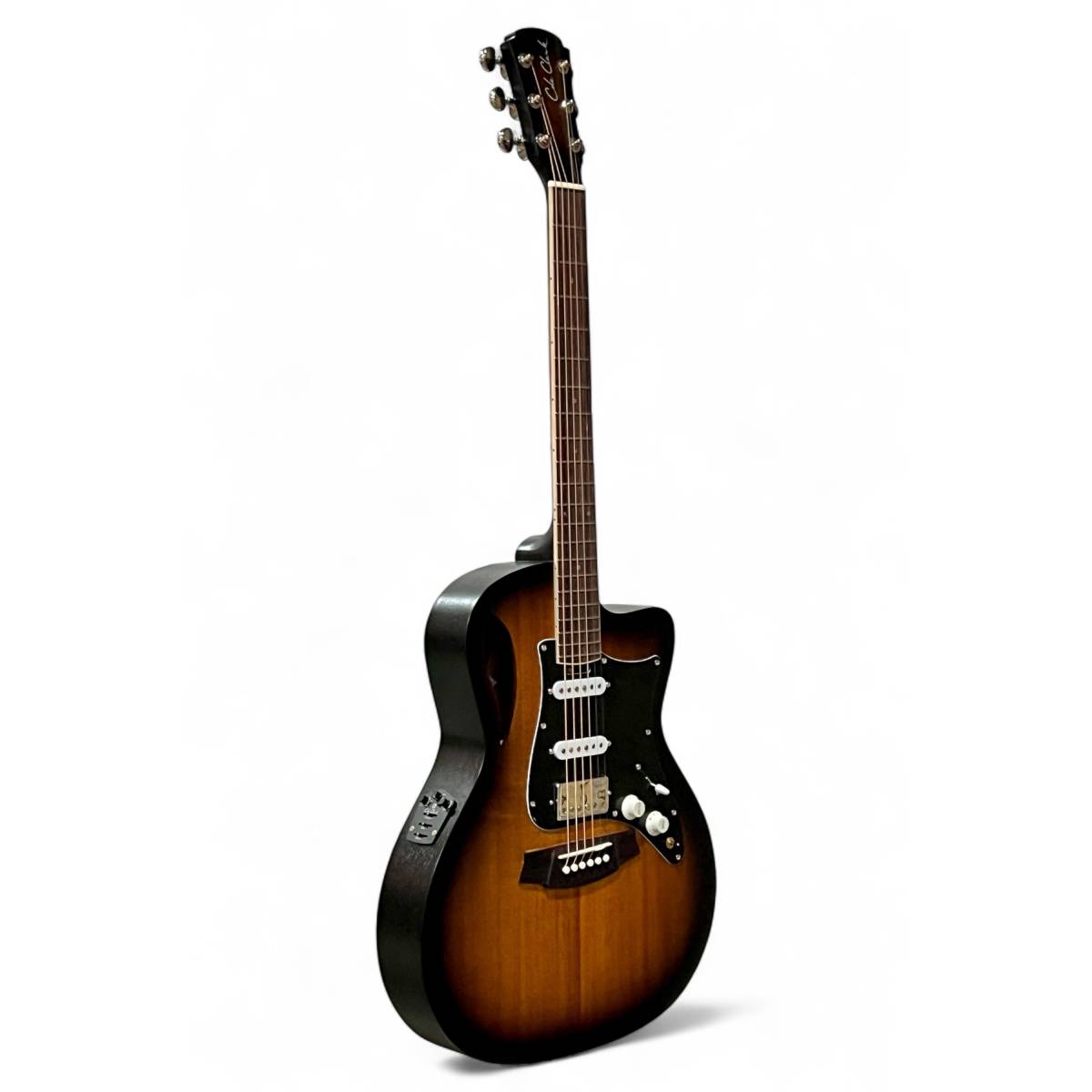 Cole Clark Studio TL Thinline True Hybrid Acoustic Guitar Sunburst - Mahogany w/ True Balance HSS Pickups