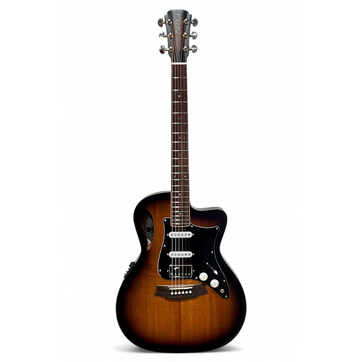 Cole Clark Studio TL Thinline True Hybrid Acoustic Guitar Sunburst - Mahogany w/ True Balance HSS Pickups