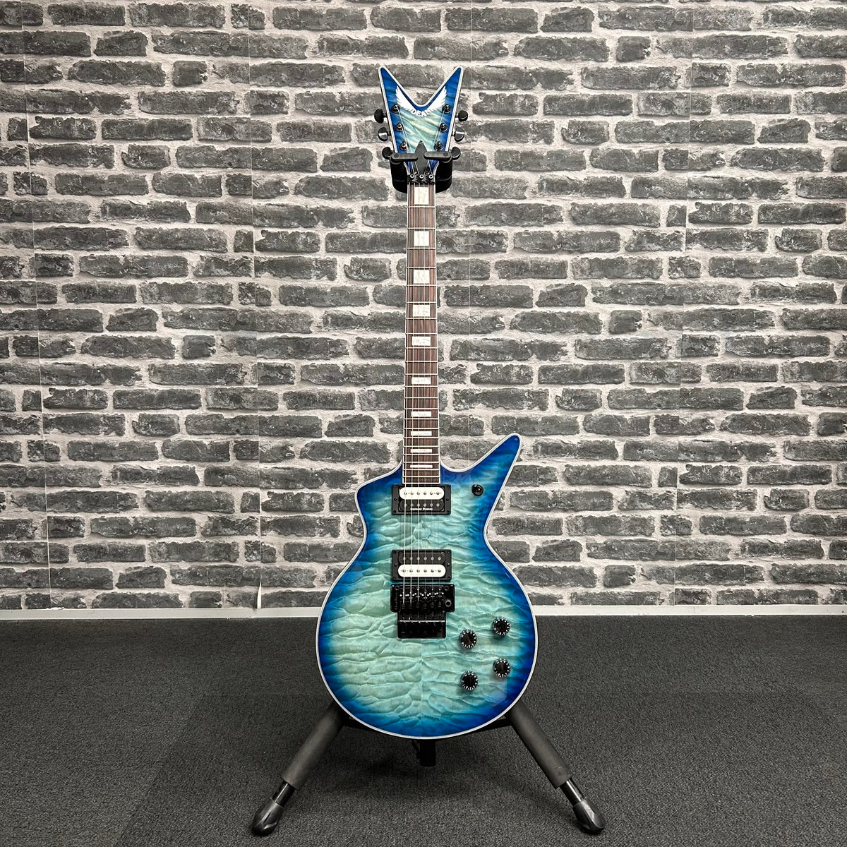 Dean Cadillac Select Electric Guitar Quilted Maple Ocean Burst w/ Floyd Rose - MINOR DING