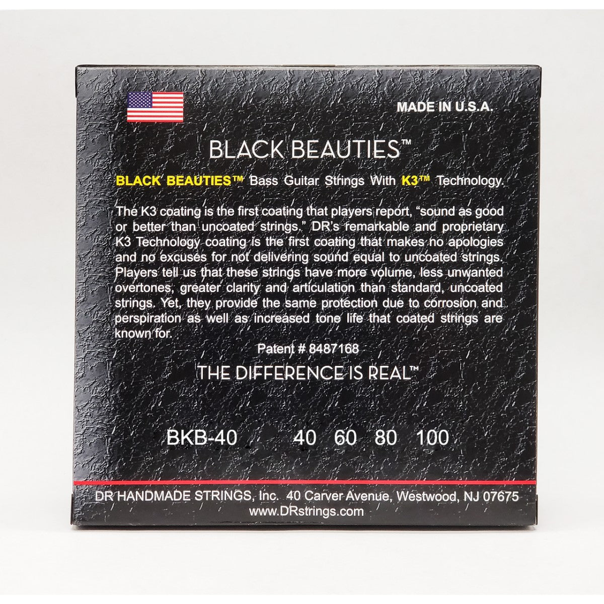 DR BLACK BEAUTIES BKB-40 Black Colored Bass Guitar Strings: Light 40-100