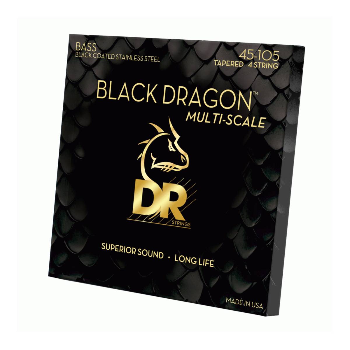 DR Black Dragon Multi-Scale Bass Guitar Strings Medium 45-105