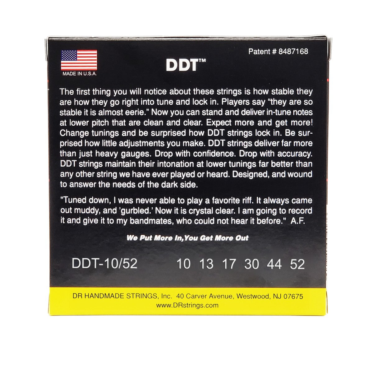 DR DDT DDT-10/52 Drop Down Tuning Electric Guitar Strings: Medium to Heavy 10-52