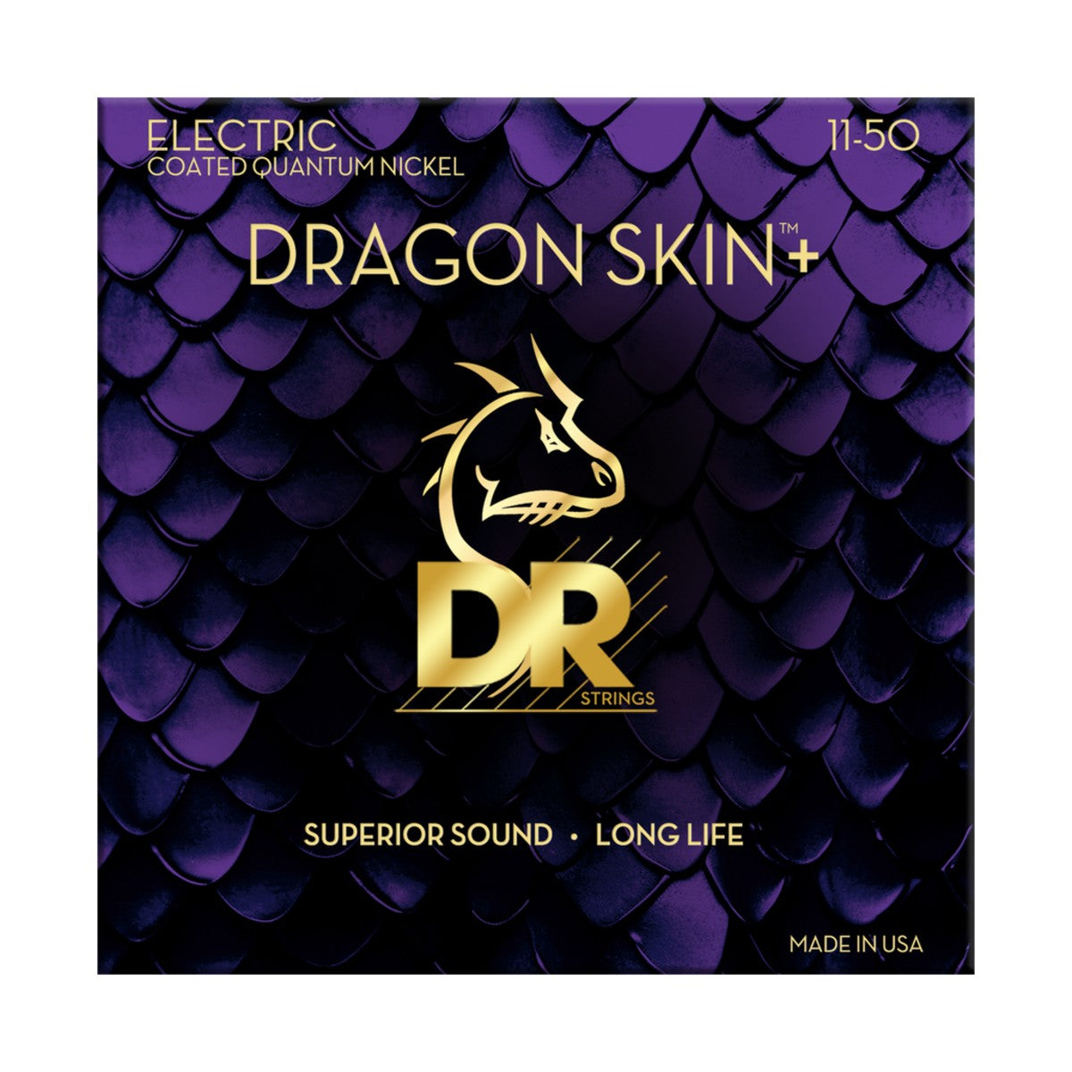 DR Dragon Skin+ DEQ-11 Electric Guitar Strings: 11-50
