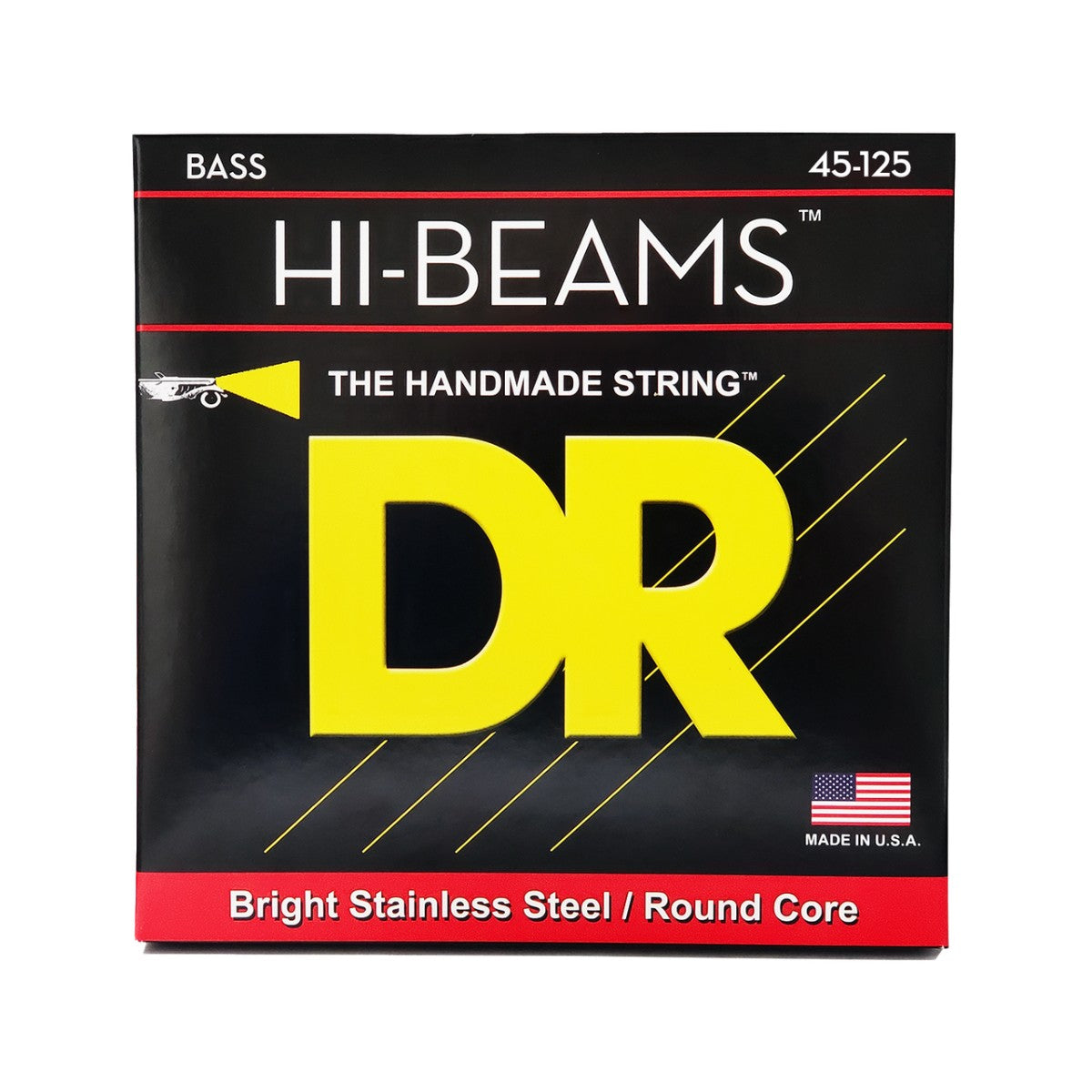DR HI-BEAM MR5-45 Stainless Steel Bass Guitar Strings: 5-String Medium 45-125