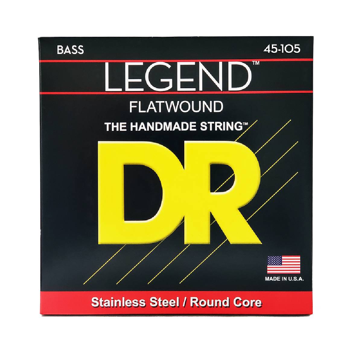 DR LEGEND FL-45 Polished Flatwound Stainless Steel Bass Guitar Strings: Medium 45-105