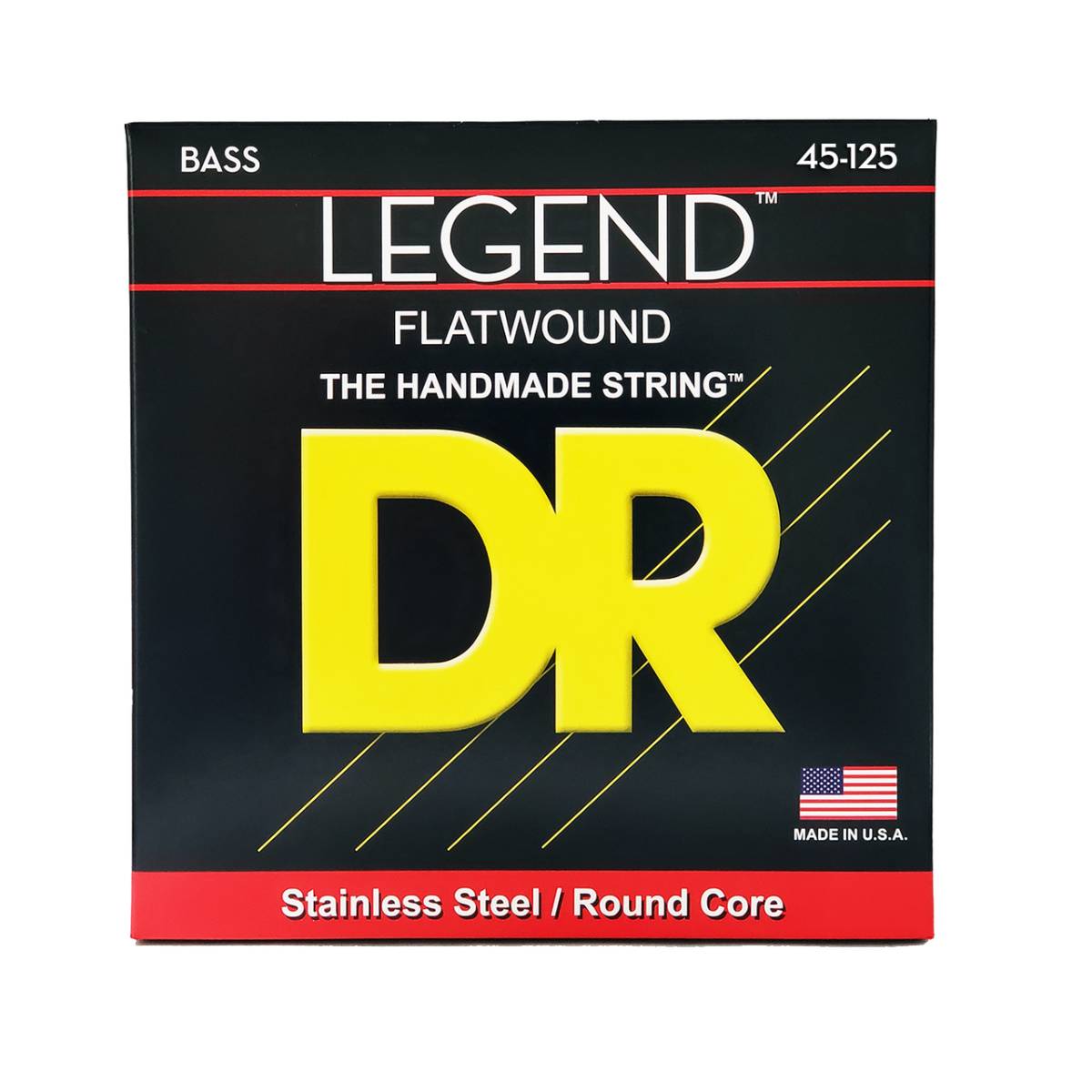 DR LEGEND FL5-45 Polished Flatwound Stainless Steel Bass Guitar Strings: 5-String Medium 45-125
