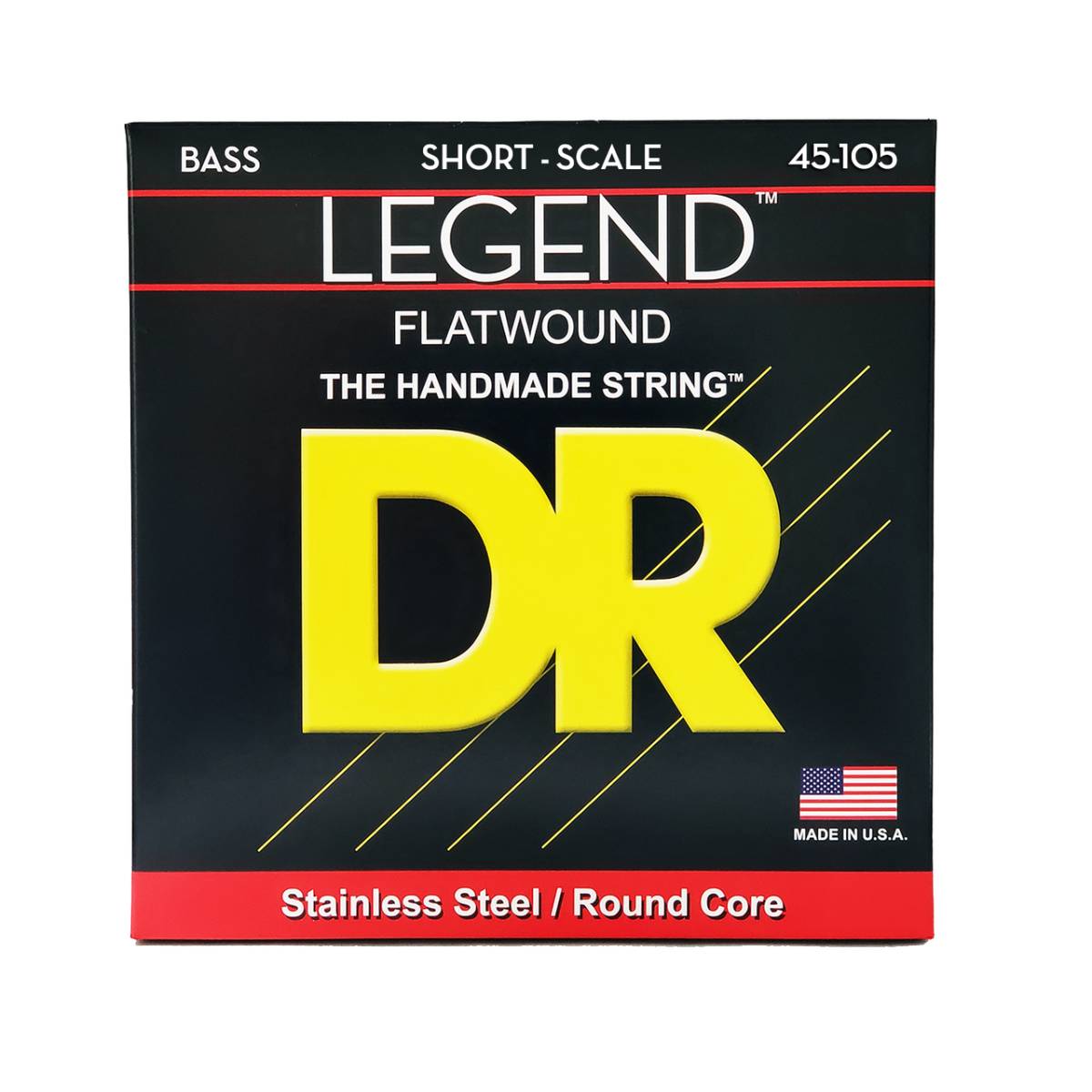 DR LEGEND SFL-45 Polished Flatwound Stainless Steel Bass Guitar Strings: Medium 45-105 Short Scale
