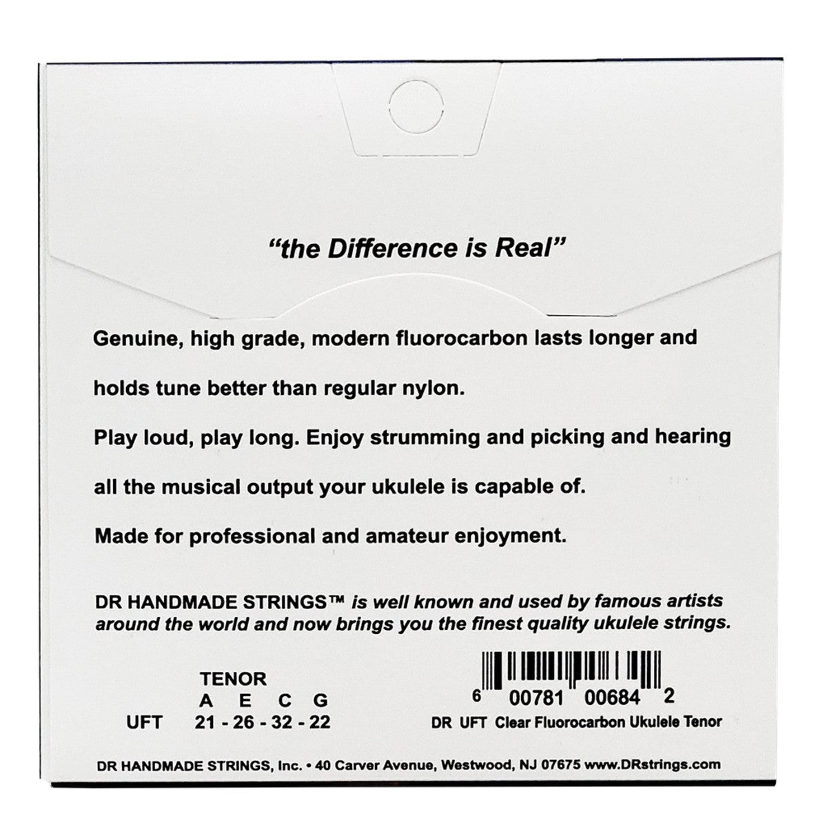 DR Moonbeam UFT Clear Fluorocarbon Tenor Ukulele Strings