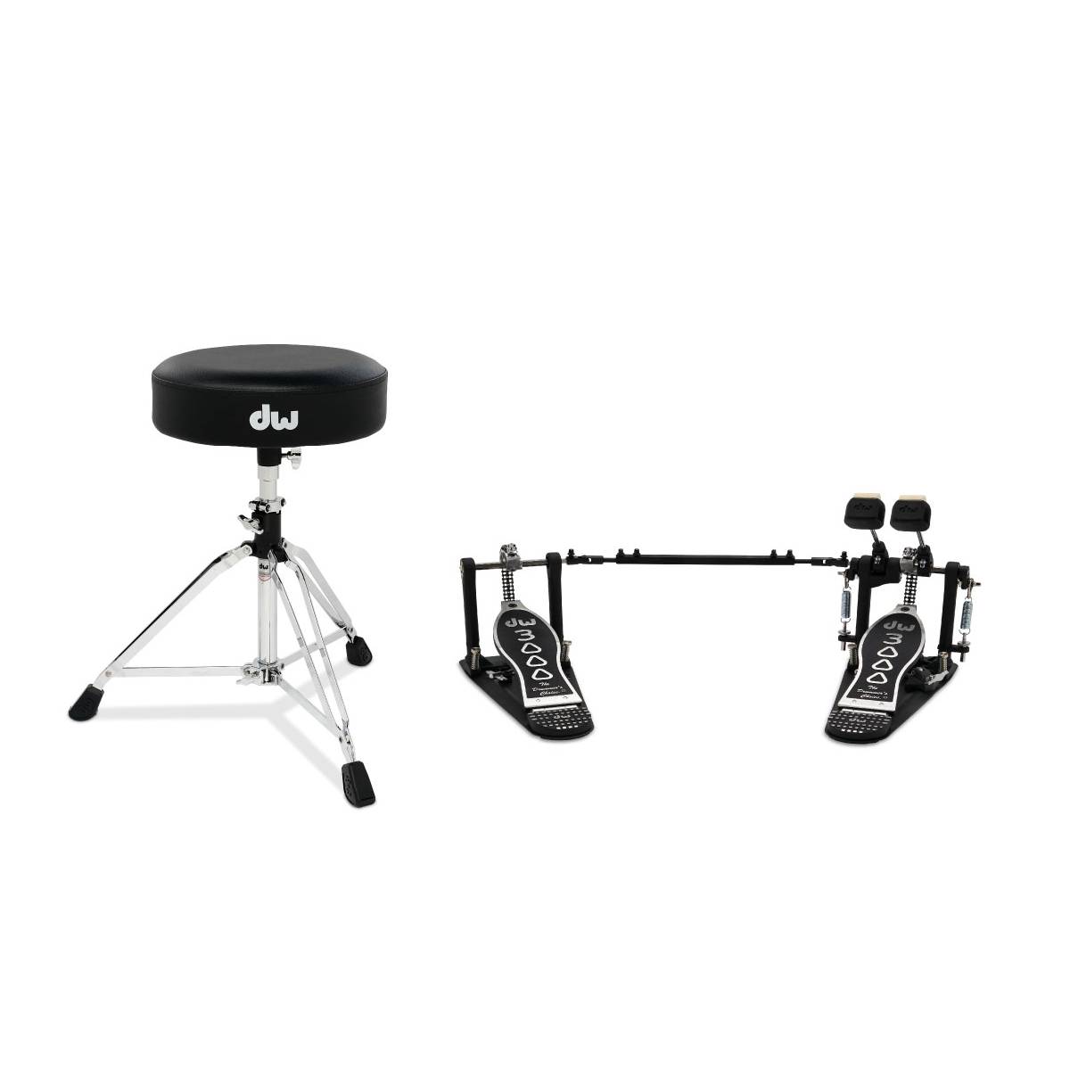 DW Drums 3000 Series Hardware Pack 2-Piece - Double Pedal &amp; Stool