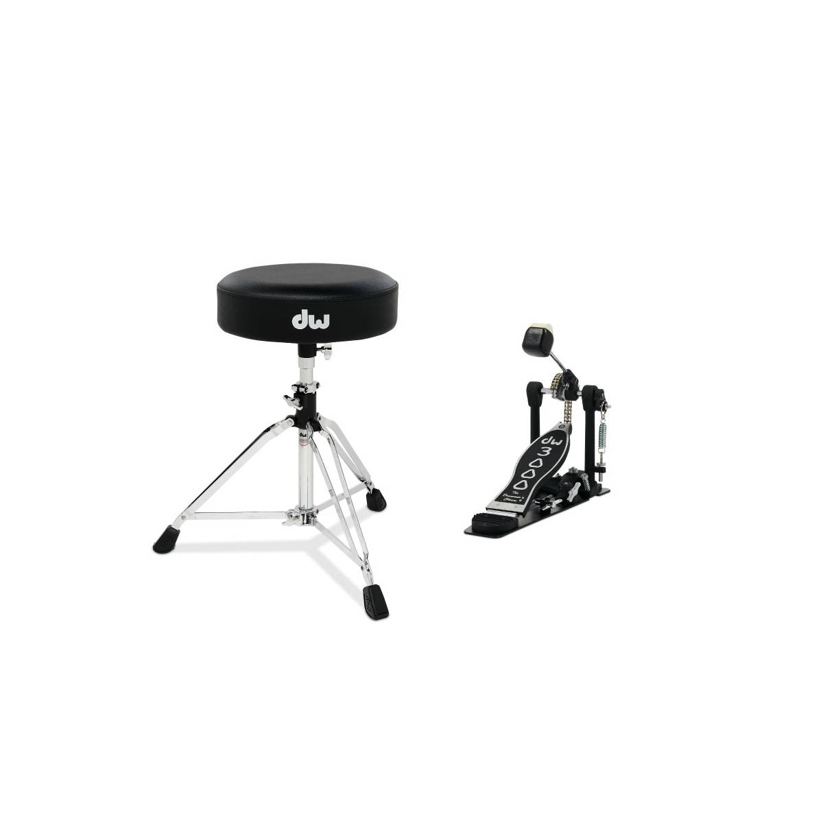 DW Drums 3000 Series Hardware Pack 2-Piece - Single Pedal &amp; Stool