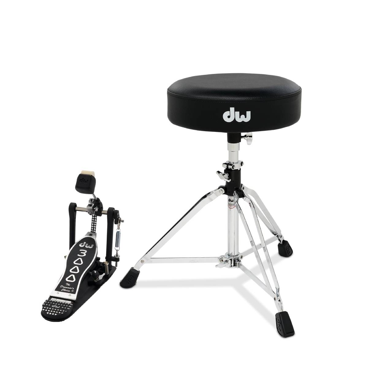DW Drums 3000 Series Hardware Pack 2-Piece - DWCP3000A Single Kick Pedal & DWCP3100 Stool